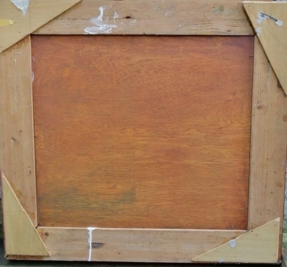 Image 1 of Jespers "" African scene "" olieverf op paneel 54 x 48 met lijst 80 x 74 cm Gesigneerd r.o Jespers en aan de achterkant Jespers 