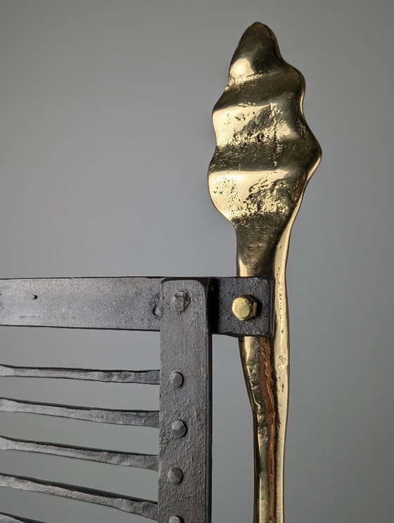 Parascintille in ottone e ferro battuto di David Marshall, Spagna, anni '70. – Oggetti decorativi, Iron (photo 5 of 11)