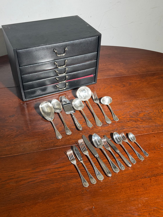Juego de cubiertos Christofle “Perles” bañados en plata con estuche antioxidante – 127 piezas / 12 personas (photo 8 of 8)