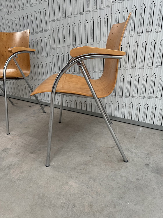 Image 1 of Thonet 2er Set Stühle mit Beistelltisch