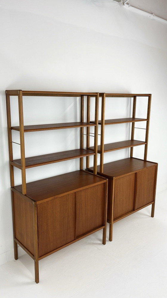 Swedish vintage teak veneer bookcases – Shelving unit (photo 23 of 25)