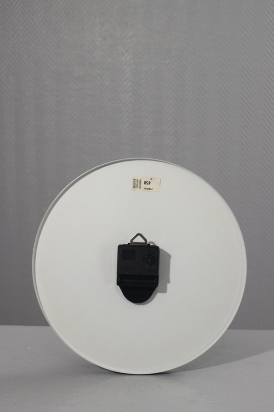 Image 1 of Orologio da parete Hermle vintage con datario in design postmoderno in alluminio, anni '80