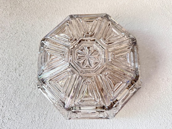 Image 1 of Vintage pair of Wila textured glass wall lamps