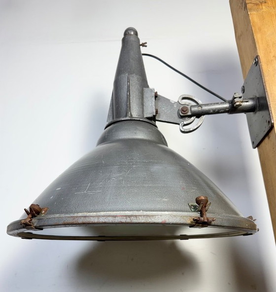 Image 1 of Large Vintage Industrial Aluminium Factory Wall Spotlight, 1970s