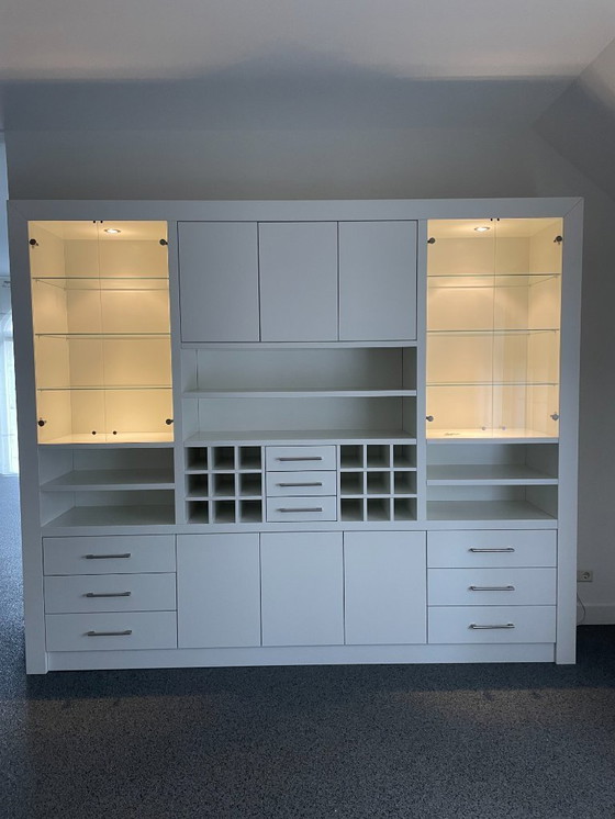 Image 1 of Exclusive custom-made wall cabinet with walnut interior - 3m wide