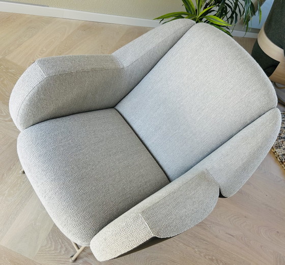 Image 1 of Leolux fauteuil Aton plus Leolux poef Anton