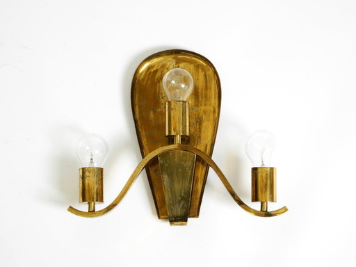 Grande applique en laiton du Mid Century provenant d'une église allemande