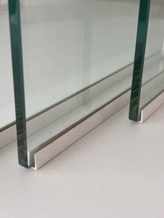 Image 1 of Galotti & Radice "T35" nesttafels glas 1975 Italiaans design