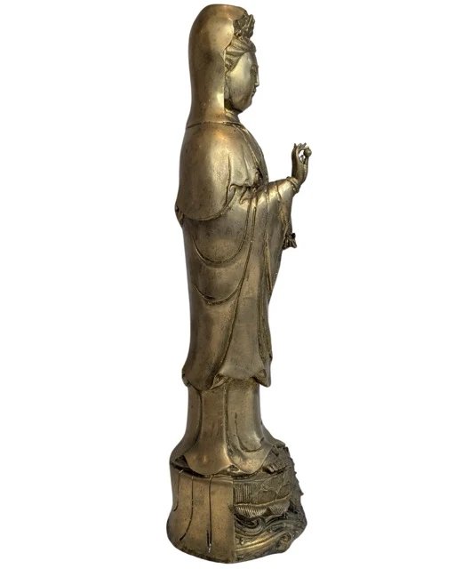 Guanyin de Bronce de Pie – China, Siglo XIX – Esculturas, Bronze (photo 3 of 10)