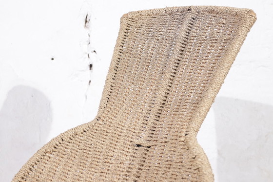 Image 1 of Tom Dixon ‘Speed’ lounge chair voor Space Design, 1990s – gevlochten touw & smeedijzer