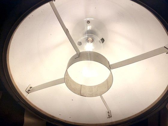 Image 1 of Lampada industriale vintage da fabbrica / lampada a sospensione Elektrosvit Typ 25 400 – completa di vetro