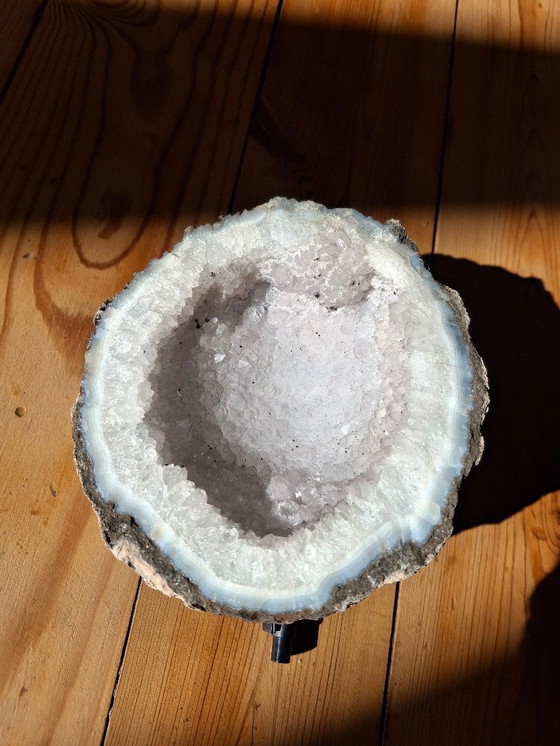 Image 1 of Rara e magnifica geode di agata e quarzo Coconut Las Choyas Messico