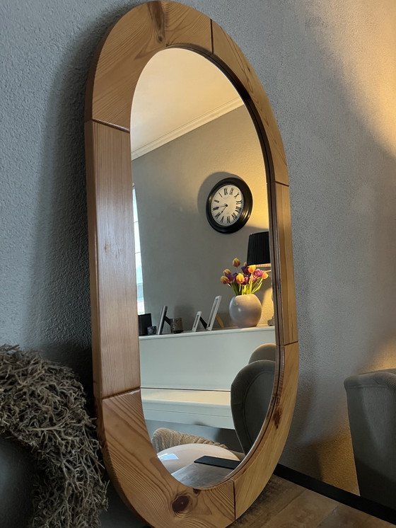 Image 1 of Large vintage IKEA Finja 2 mirror made of solid pine