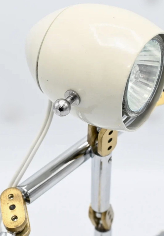 POSTMODERN OSQAR ROBOT LAMP BY YGNACIO BARANGA – kumade, Table lamps, Metal, Brass (photo 5 of 5)