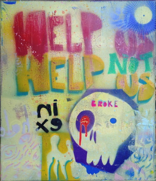 Créer le présent que nous désirons - une philosophie visuelle utilisant le graffiti acrylique et les pochoirs