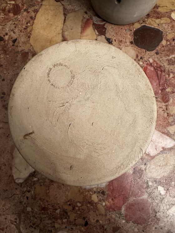 Image 1 of Ceramica d'epoca in gres di Berry, prodotta in Francia, per burriere d'acqua. Gres d'epoca.