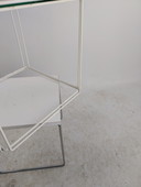 1 x Wit Max Sauze Tafel - 38 x 38 x 36cm 1970s