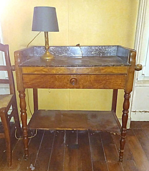 Dressing table (side table) with marble top and 1 drawer
