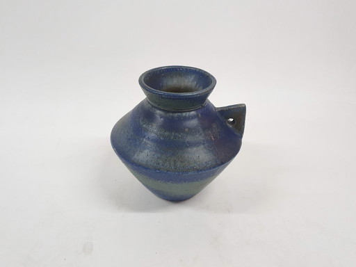 Vase vintage en céramique bleue de Ciro, Pays-Bas