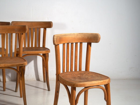 Antique Thonet bistro chairs (c.1920). Set of 6 pieces #4 – Dining chairs (photo 12 of 40)