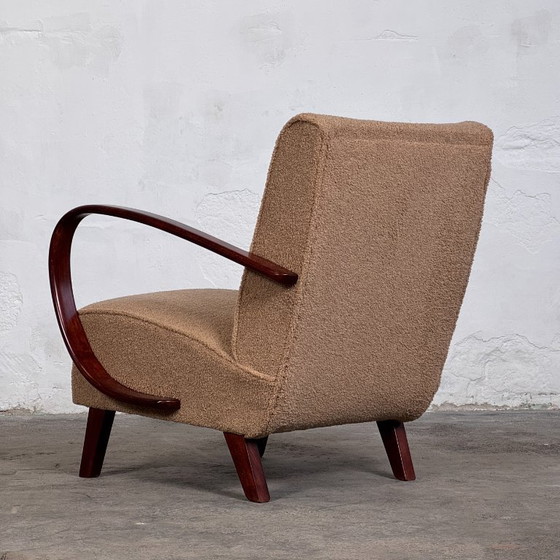 Image 1 of Een paar volledig gerestaureerde Jindřich Halabala Type C fauteuils, jaren 1930 – Tsjechoslowaakse Art Deco