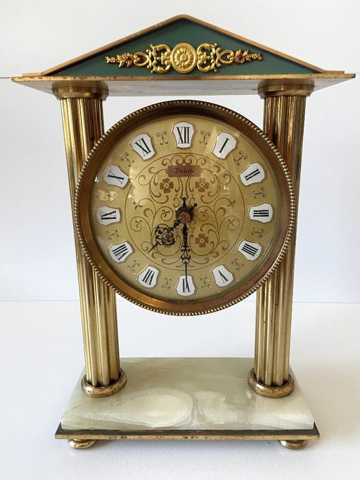 Vintage Portico Clock Star Made in France Greek Art