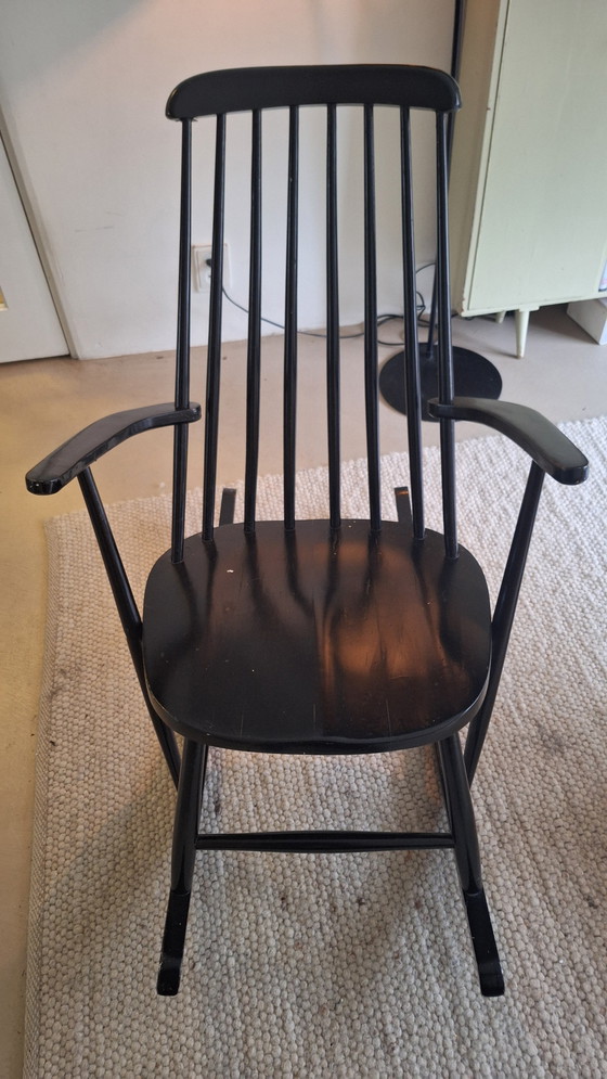 Image 1 of Chaise à bascule style milieu du siècle : Tapiovaara, Lena Larsson