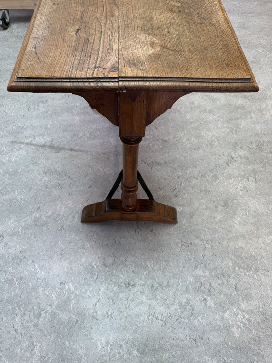 Consolle / tavolino in legno massello antico con ferro battuto – ca. 1900 – Console, Wood, Iron (photo 4 of 15)