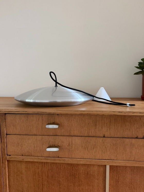 Vintage Zeldzame Fog & Morup Diskos - Jo Hammerborg - Deense Design Lamp – Fog & Mørup, Hanglampen, Aluminium (photo 8 of 11)