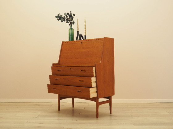 Image 1 of Teakhouten secretaire, Deens design, jaren 60, ontwerper: Arne Wahl Iversen, fabrikant: Vinde Møbelfabrik