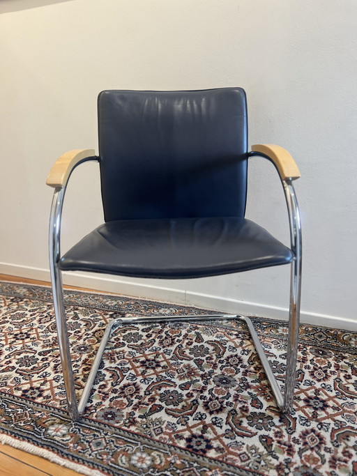 4 x Thonet S 78 / 79 Piel Nappa Azul