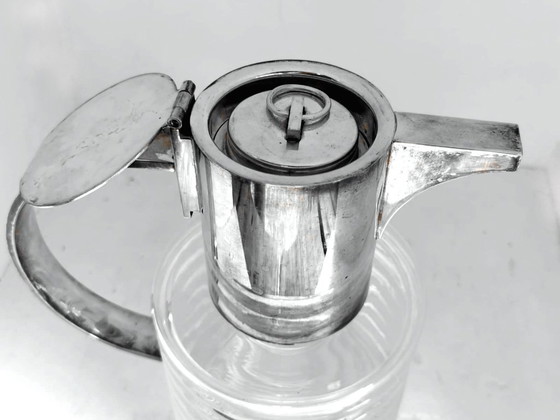 Vintage "Onde" Glass Silver-Plated Pitcher by Sergio Asti for Arnolfo di Cambio – Glass & Decanter (photo 8 of 10)