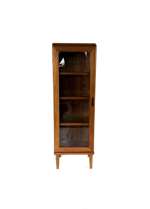 Vintage Deense teakhouten vitrinekast, Dyrlund ‘70