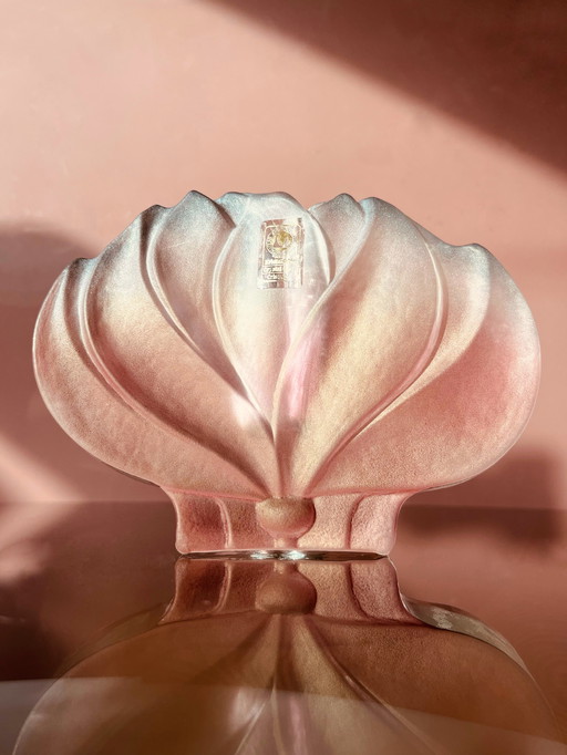 Walther crystal "70's Lotus flower vase