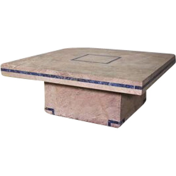 Image 1 of Vintage marble side table with lapis lazuli inserts by Mario Sabot, 1970s