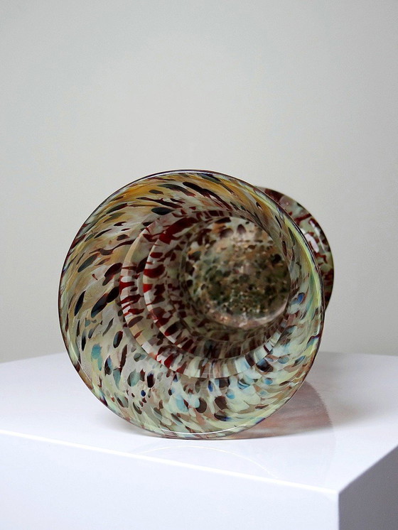 Image 1 of Vase Verre Moucheté Aventurine Copper Inclusions Art Deco Style Legras