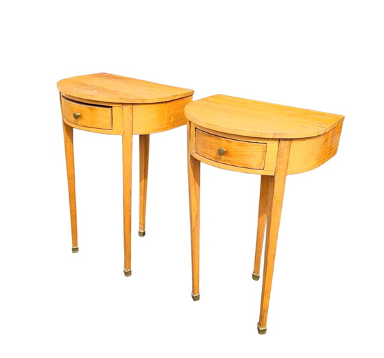 Sedie Biedermeier in Legno di Ciliegio Abbinate, Set Tavolino, Consolle a Treppiede – Set da pranzo (photo 19 of 24)