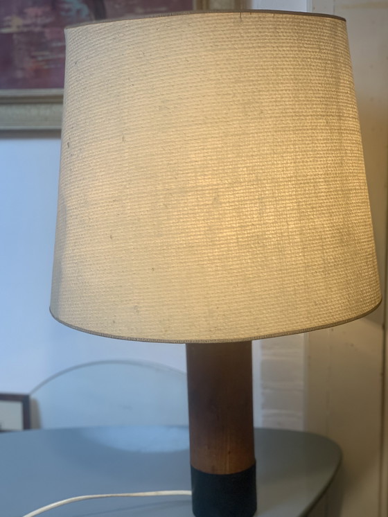 Image 1 of 1950er Jahre Esa Denmark Tischlampe mit seltenem Originalschirm