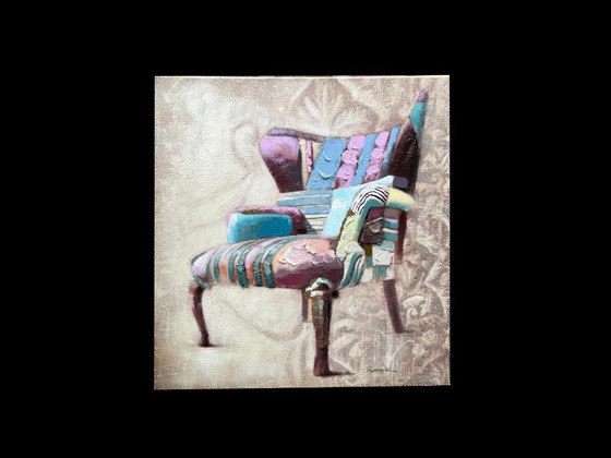 Image 1 of Dipinto unico firmato Romeck – Moderno e colorato – 80×80 cm