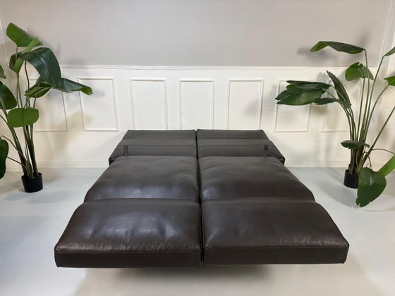 Image 1 of Brühl Roro Soft Leder Braun Ausstellungsstück Schlafsofa