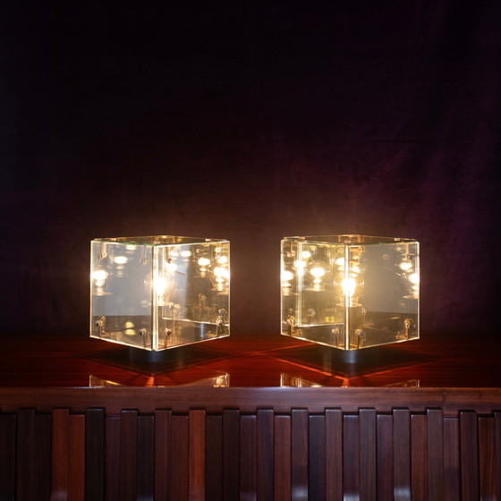 Lampade da tavolo Prisma italiane in vetro e specchio di Studio A.R.D.I.T.I. per Sormani – Metal, Glass (photo 11 of 21)