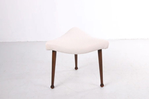 Hocker scandinave reupholstered 1960s design