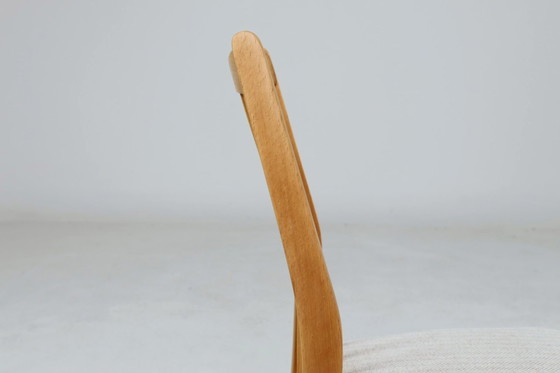 Image 1 of Sedie da pranzo scandinave con motivo a spina di pesce, set da 4 pezzi