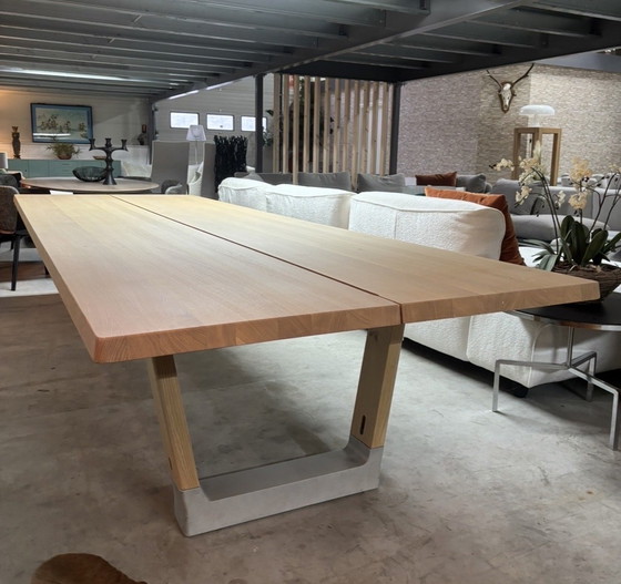 Image 1 of Arco Base table 100x280cm in natural oak with concrete base