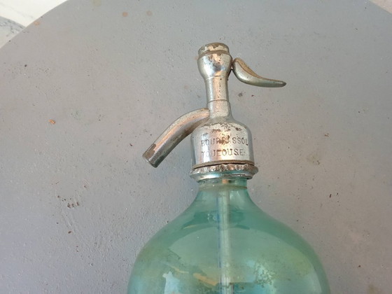 Image 1 of Seltzer Water Siphon – Aqua Green – Vintage