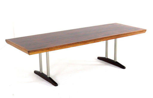 Table basse vintage en palissandre et noyer « Drachten »