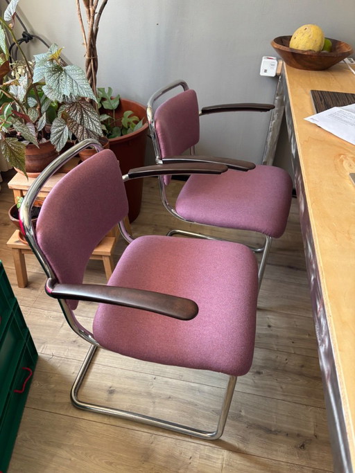 2 Gispen Esszimmerstühle, Modell 201