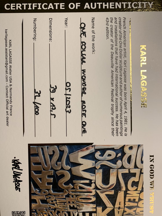 Image 1 of Kunstwerk ONE DOLLAR WONDER ROSE ONE