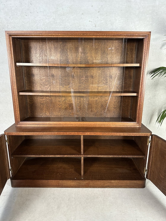 Image 1 of Vitrine Art déco d'origine - chêne