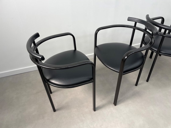 Image 1 of Set of 4 postmodern Martina dining chairs by Carlo Bimbi for Segis Italy, 1980s